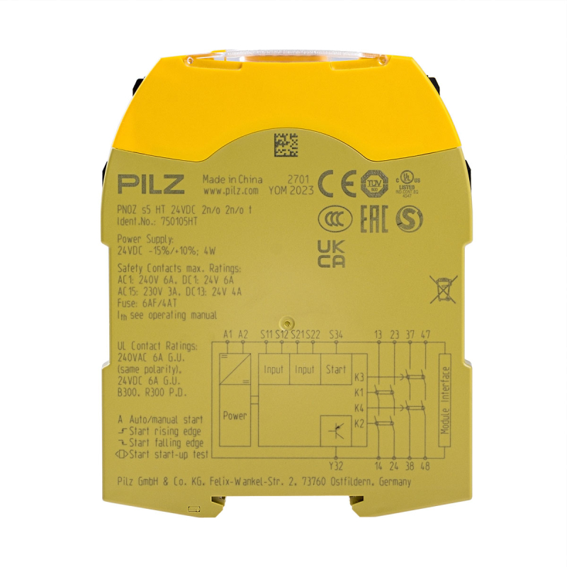 Bezpečnostný modul PILZ 750105HT PNOZ s5 HT 24 VDC 2n/0 2n/0 t